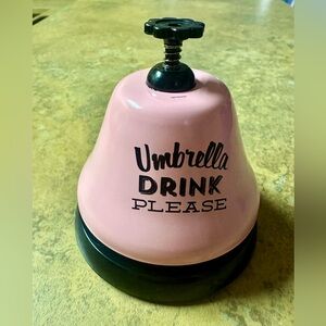 Pink and Black Umbrella Drink Bell